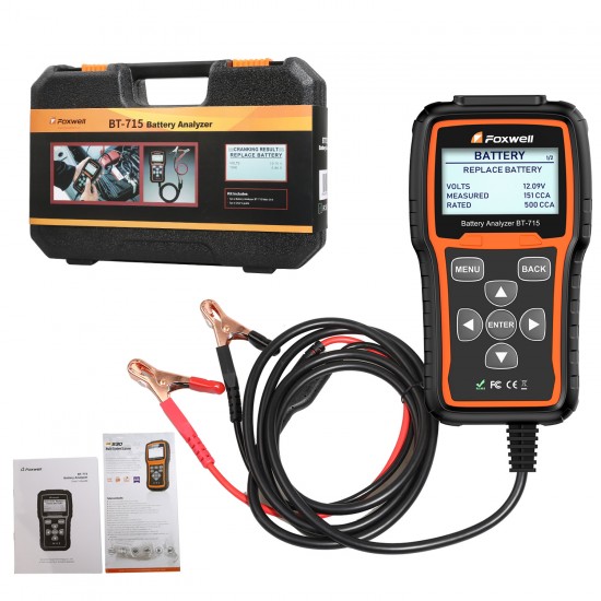 Foxwell BT-715 Battery Analyzer Support Multi-Language Replaced Foxwell BT-705