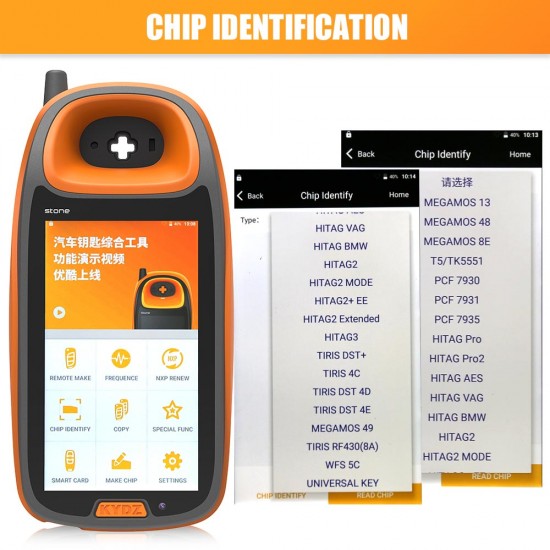 KYDZ Smart Key Programmer Android Handheld Supports Remote Test Frequency-Refresh Generate Chip Recognition-Smart Card Generate