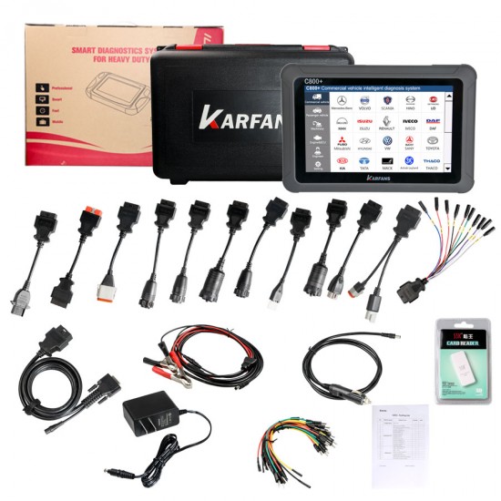 CAR FANS CARFANS C800+ Heavy Duty Truck Diagnostic Scan Tool with Special Function Calibration better than Launch GDS