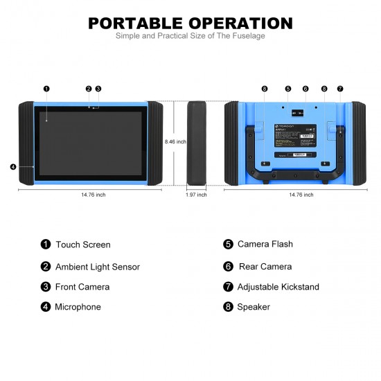 TOPDON ArtiPad I Diagnostic Tool Combination with Car ECU Coding Programming for BENZ BMW VW AUDI Ford