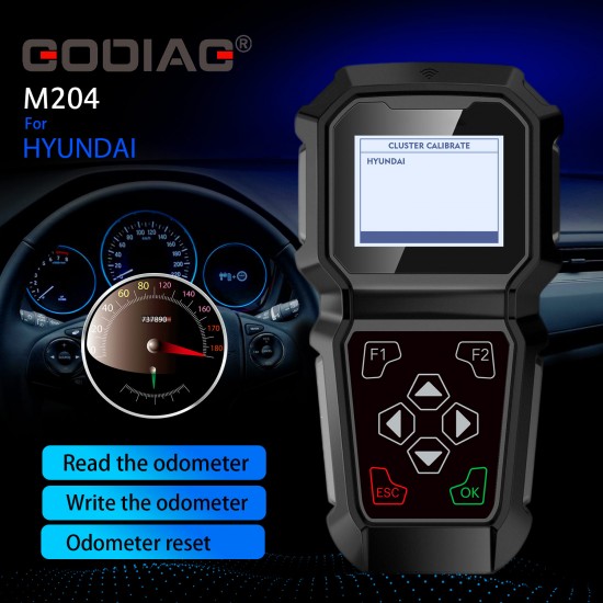 GoDiag M204 Hyundai Hand-held OBDII Odometer Adjustment Professional Tool