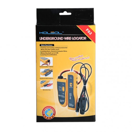 KOLSOL F02 Underground Cable Wire Locator Tracker Lan With Earphone