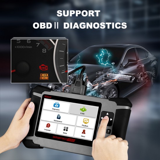 Vident iSmart807Pro All System OBD OBDII Scanner OBD OBD2 All Makes Diagnostic Tool DPF ABS AIRBAG OIL LIFE RESET