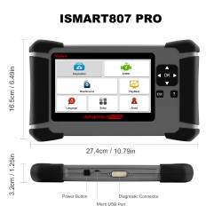 Vident iSmart807Pro All System OBD OBDII Scanner OBD OBD2 All Makes Diagnostic Tool DPF ABS AIRBAG OIL LIFE RESET