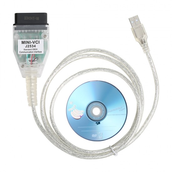 MINI VCI J2534 Single Cable Supports Toyota TIS Techstream V16.00.017 Diagnostic Software