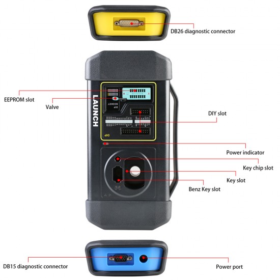 Launch GIII X-Prog 3 Advanced Immobilizer & Key Programmer for X431 V, X431 V+, X431 PAD V, PAD VII