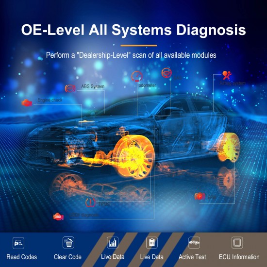 2022 Newest XTOOL D7 OBD2 Bi-Directional Diagnostic Scan Tool with OE-Level Full Diagnosis, 26+ Services, IMMO/Key Programming, ABS Bleeding