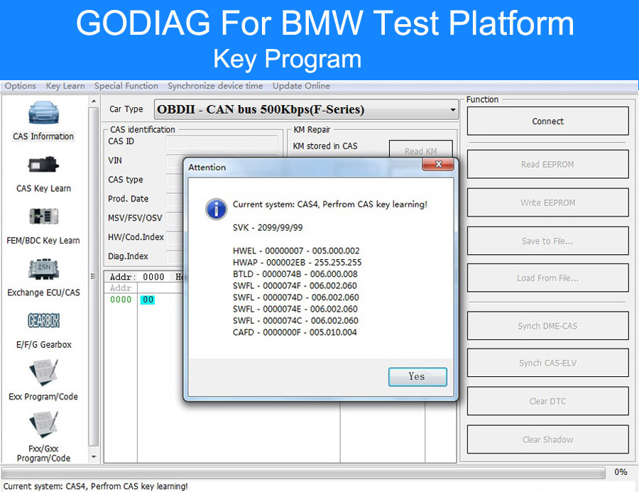 GODIAG-CAS4-CAS4-Test-Platform-for-BMW-Supports-Off-Site-Key-Programming-SK310