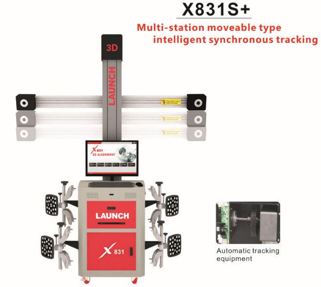 Original-LAUNCH-X831S-X831Plus-3D-4-Post-Car-Alignment-Lifts-Platform-Supports-multi-language-UNICODE-X831S
