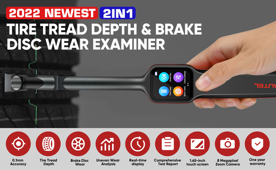 Autel-MaxiTPMS-TBE200E-Tire-Brake-Examiner-2022-Newest-Laser-Tire-Tread-Depth-Brake-Disc-Wear-2in1-Tester-Work-with-ITS600E-AD189