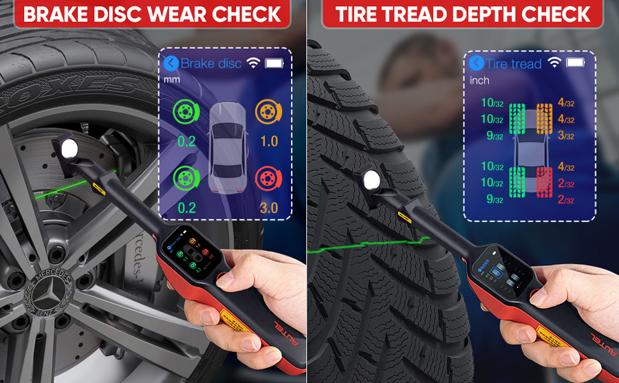 Autel-MaxiTPMS-TBE200E-Tire-Brake-Examiner-2022-Newest-Laser-Tire-Tread-Depth-Brake-Disc-Wear-2in1-Tester-Work-with-ITS600E-AD189