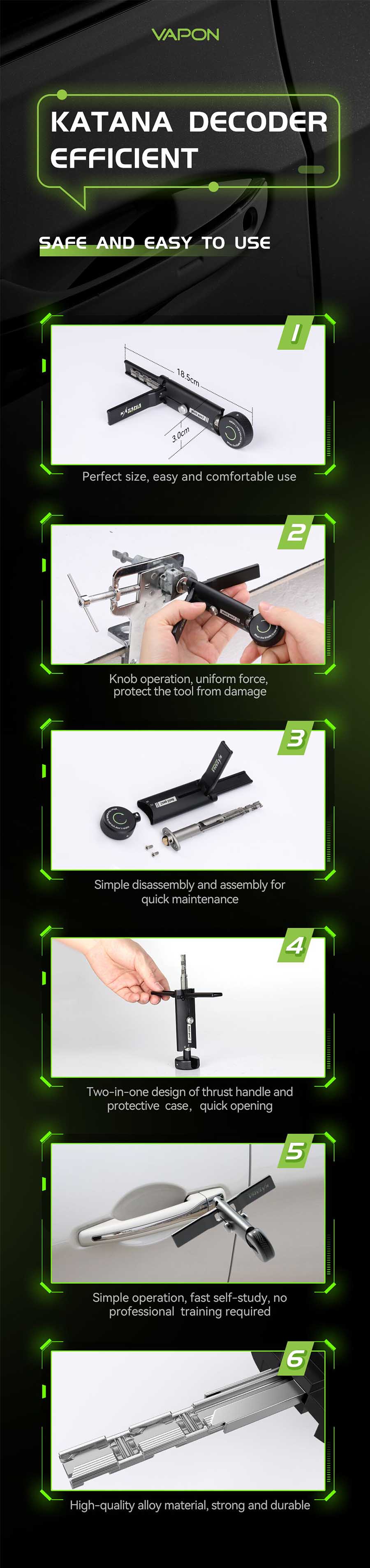 2023-Vapon-Katana-Decoder-HU66-Gen2-Auto-Pick-and-Decoder-Lockpick-Tool-Locksmith-Tool-SL489